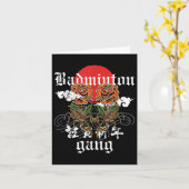 Badminton Bang, Rozen Scorpions Sportieve Bloemen  Kaart (Gele Bloem)