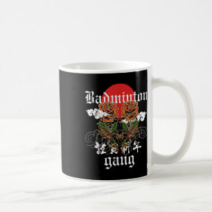 Badminton Bang, Rozen Scorpions Sportieve Bloemen  Koffiemok