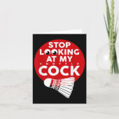 Badminton Battledore Funny Shuttle T-Shirt Kaart (Voorkant)