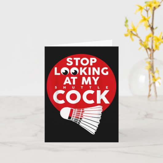 Badminton Battledore Funny Shuttle T-Shirt Kaart (Gele Bloem)