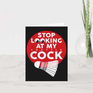 Badminton Battledore Funny Shuttle T-Shirt Kaart