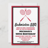 Badminton BBQ Party Sport Verjaardag Kaart (Voorkant)