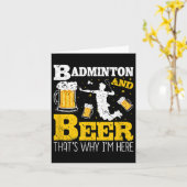 Badminton Beer Drink Badminton Team Kaart (Gele Bloem)