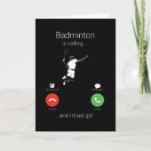 Badminton belt en ik moet gaan kaart (Voorkant)