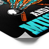 Badminton belt en ik moet gaan shuttle poster (Hoek)