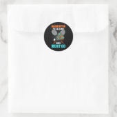 Badminton belt en ik moet gaan shuttle ronde sticker (Tas)