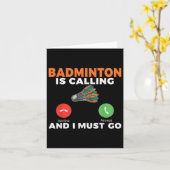 Badminton belt en ik moet naar Badminton gaan Kaart (Gele Bloem)