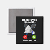 Badminton belt en ik moet naar Racket Badminto Magneet (Voorkant / Achterkant)