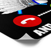 Badminton belt en ik moet naar Racket Badminto Poster (Hoek)