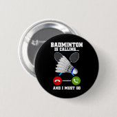 Badminton belt en ik moet naar Racket Badminto Ronde Button 5,7 Cm (Voorkant /achterkant)