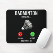 Badminton belt met Shuttle Lover Player Coach GR Muismat (Met muis)