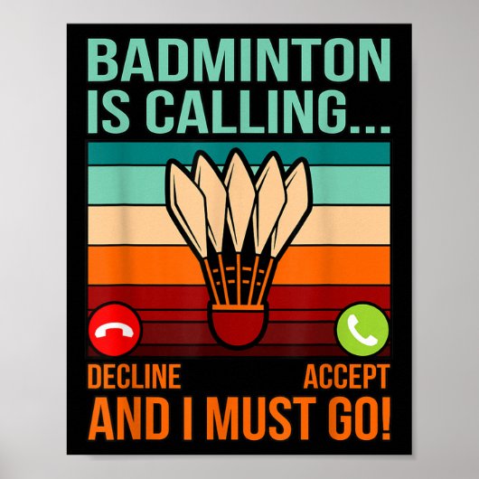 Badminton belt met Shuttle Lover Player Coach GR Poster (Voorkant)