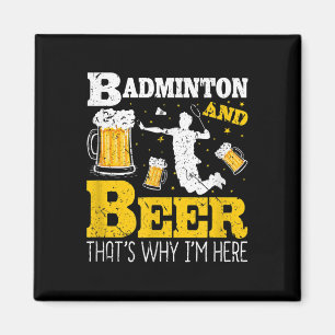 Badminton Bier Drinken Badminton Team Magneet