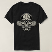 Badminton  Big Skull Skeleton Head Badminto T-shirt (Design voorkant)