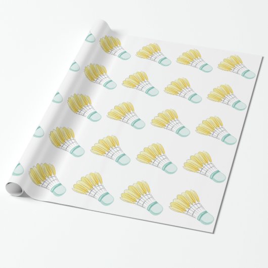 Badminton Birdie Cadeaupapier (Uitgerold)