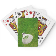 Badminton Birdie op Green Grass Paring Cards