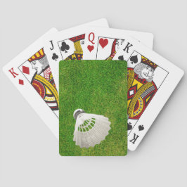 Badminton Birdie op Green Grass Paring Cards Pokerkaarten