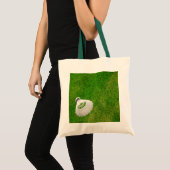 Badminton Birdie over Green Grass Canvas tas (Voorkant (product))
