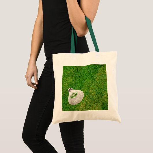 Badminton Birdie over Green Grass Canvas tas (Voorkant (product))