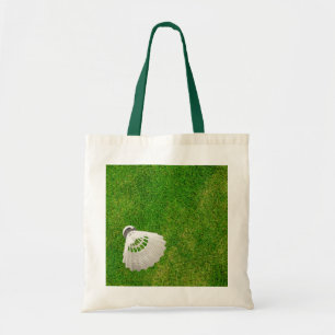 Badminton Birdie over Green Grass Canvas tas