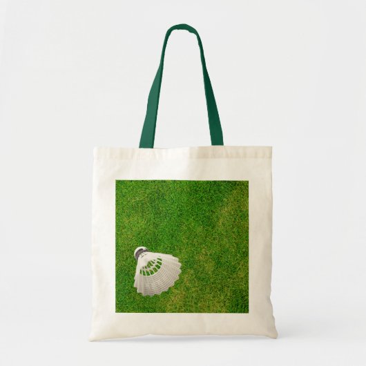 Badminton Birdie over Green Grass Canvas tas (Voorkant)