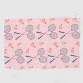  Badminton Birdie Racquet Shuttlecock Golfhanddoek (Horizontaal)