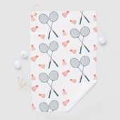  Badminton Birdie Racquet Shuttlecock Golfhanddoek (Insitu)