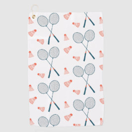  Badminton Birdie Racquet Shuttlecock Golfhanddoek