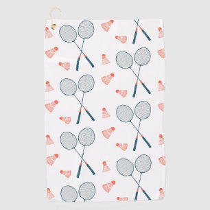Badminton Birdie Racquet Shuttlecock Golfhanddoek