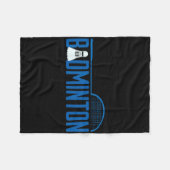 Badminton Birdie Shuttle voor Badminton Player Man Fleece Deken (Voorkant (Horizontaal))