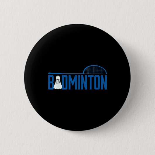 Badminton Birdie Shuttle voor Badminton Player Man Ronde Button 5,7 Cm (Voorkant)