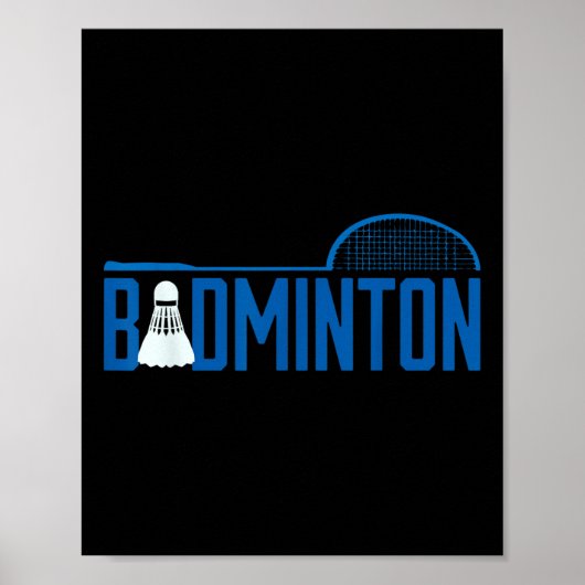 Badminton Birdie Shuttle Voor Badminton Speler Man Poster (Voorkant)