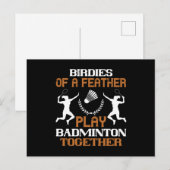 Badminton - Birdies of a vether Briefkaart (Voorkant / Achterkant)