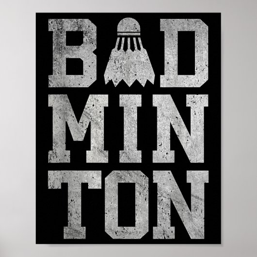 Badminton Birdies Shuttle Badminton Players And Lo Poster (Voorkant)