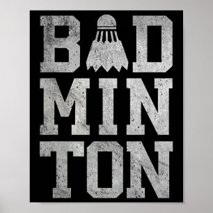 Badminton Birdies Shuttle Badminton Spelers en Lo Poster