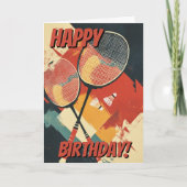 Badminton Birthday Cards Kaart (Voorkant)