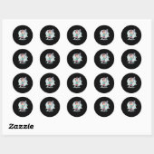 Badminton Boy Comic Shuttle-speler Ronde Sticker (Vel)