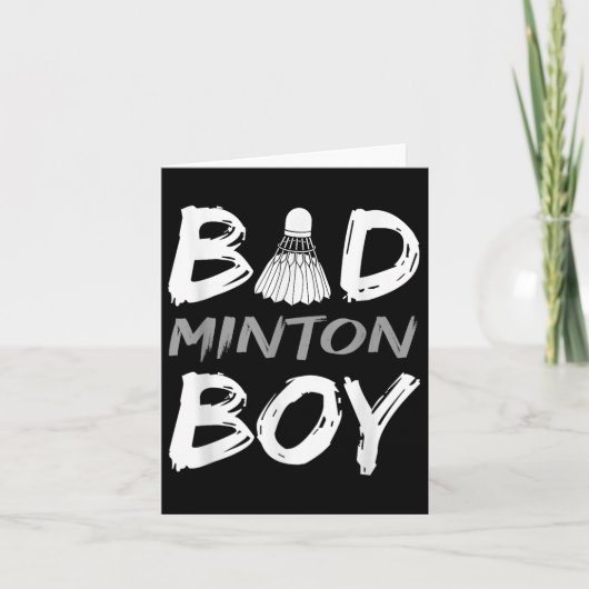Badminton Boy - Love Badminton Bad Minton Boy Mann Kaart (Voorkant)