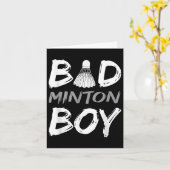 Badminton Boy - Love Badminton Bad Minton Boy Mann Kaart (Gele Bloem)