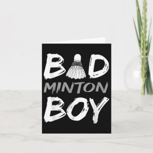 Badminton Boy - Love Badminton Bad Minton Boy Mann Kaart