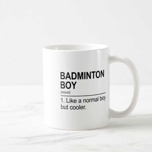 Badminton Boy Noun Definition Shuttle Badminton PL Koffiemok (Rechts)