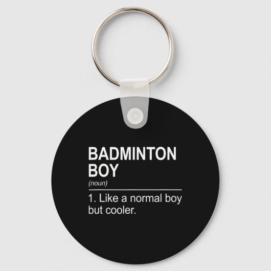 Badminton Boy Noun Definition Shuttle Badminton PL Sleutelhanger (Voorkant)
