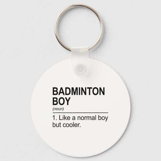 Badminton Boy Noun Definition Shuttle Badminton PL Sleutelhanger (Voorkant)