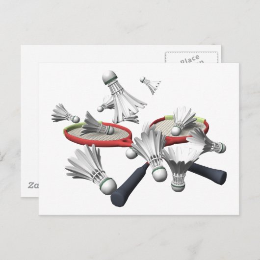 Badminton Briefkaart (Voorkant / Achterkant)