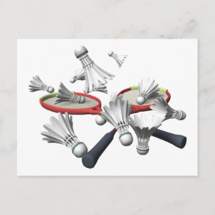 Badminton Briefkaart