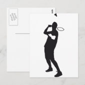 badminton briefkaart (Voorkant / Achterkant)