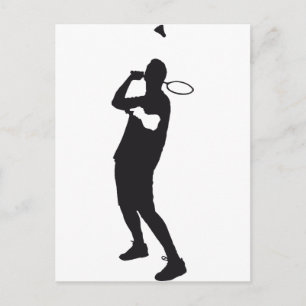 badminton briefkaart