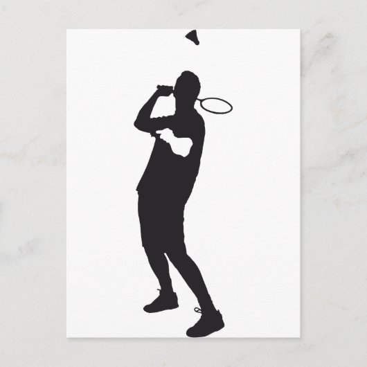 badminton briefkaart (Voorkant)