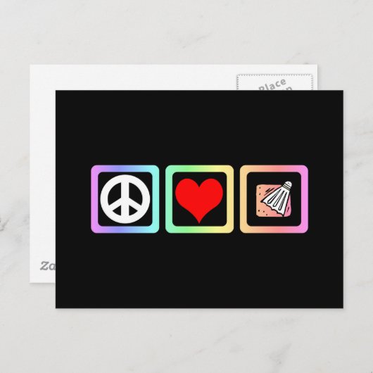 Badminton Briefkaart (Voorkant / Achterkant)