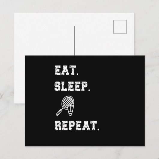 Badminton Briefkaart (Voorkant / Achterkant)